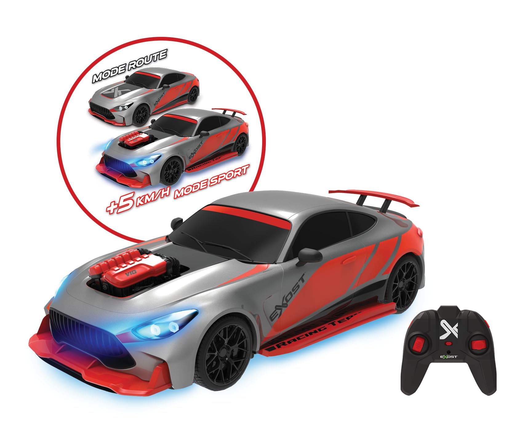 Exost Nitro Shift – transformowalny zdalnie sterowany samochód skala 1:16 – prędkość 15 km/h – zasięg 25 m – akumulator do ponownego ładowania – zabawka dla dzieci od 5 lat