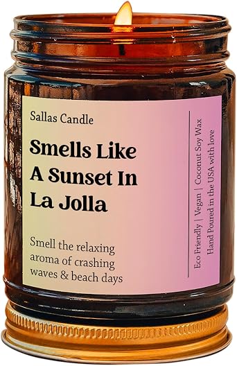 Smells Like A Sunset in La Jolla Candle, San Diego Gift Candle, Moving to La Jolla, San Diego Decoration Candle