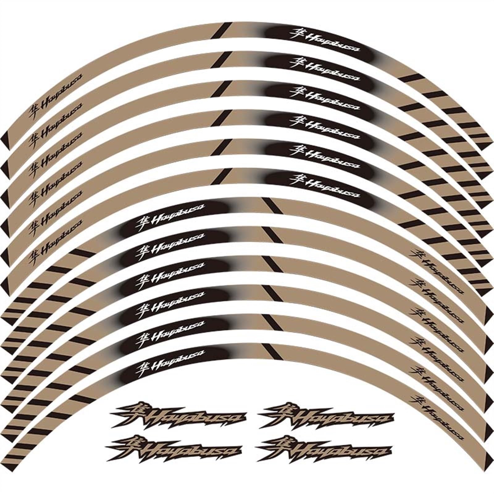 Motorcycle Thick Edge Outer Rim Sticker Stripe Wheel Decals for Suzuki for Hayabusa GSXR1300 GSX1300R GSXR1300R Motorbike(Color4)