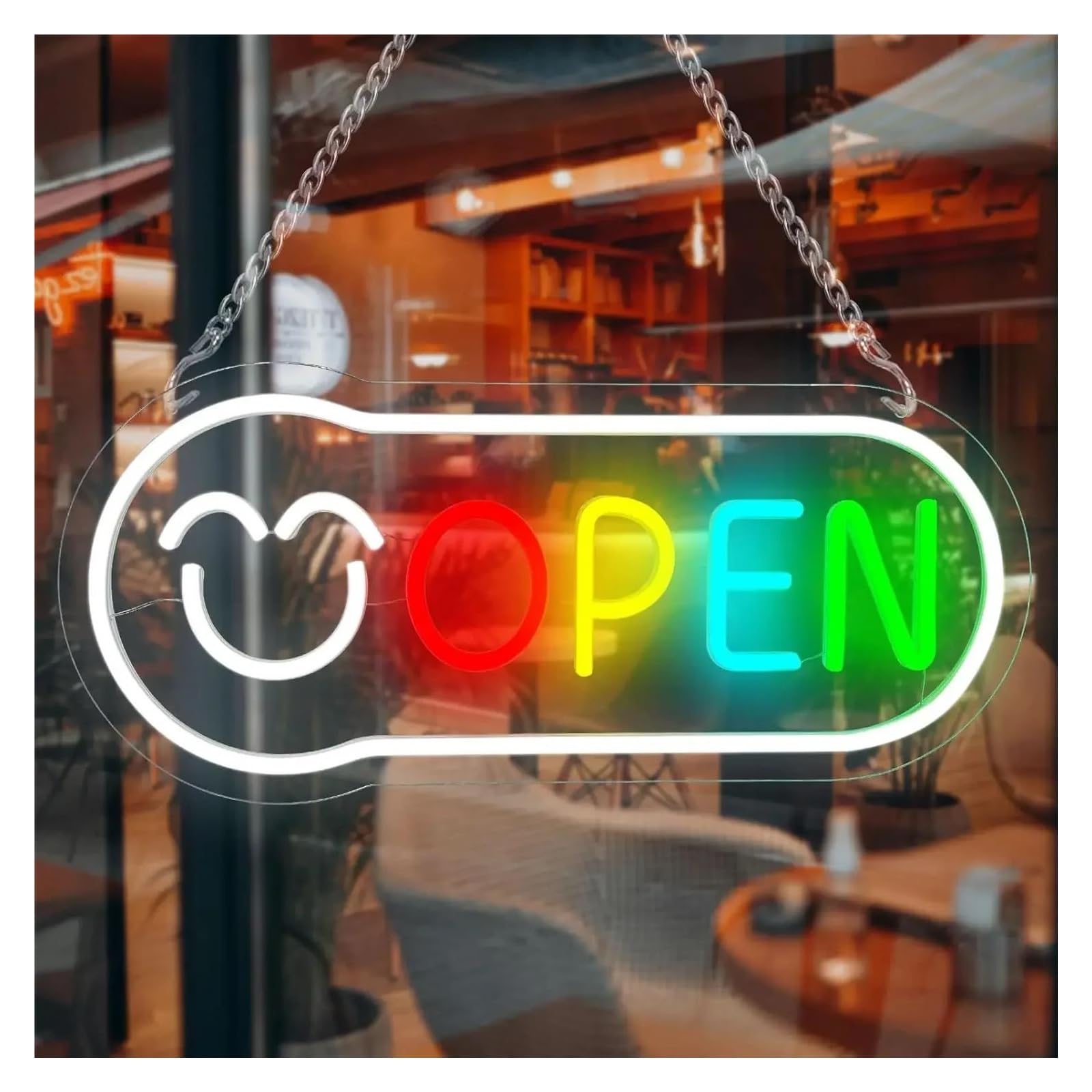 Lemst One Color Signs Lamp Open Neon Sign Usb Powered For Store Restaurant Coffee Shops Club Bar Hotel Supermarket Window Wall Door Decoor 43Cmх18cm