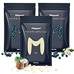 Maxpearl Hard Wax Beads, Pack of 3 Hair Removal Wax Beans Refill - Brazilian, Bikini Waxing, Face, Eyebrows, Underarms, Arms, Chest, Back, Legs - Coconut & Jasmine Formula, 300g