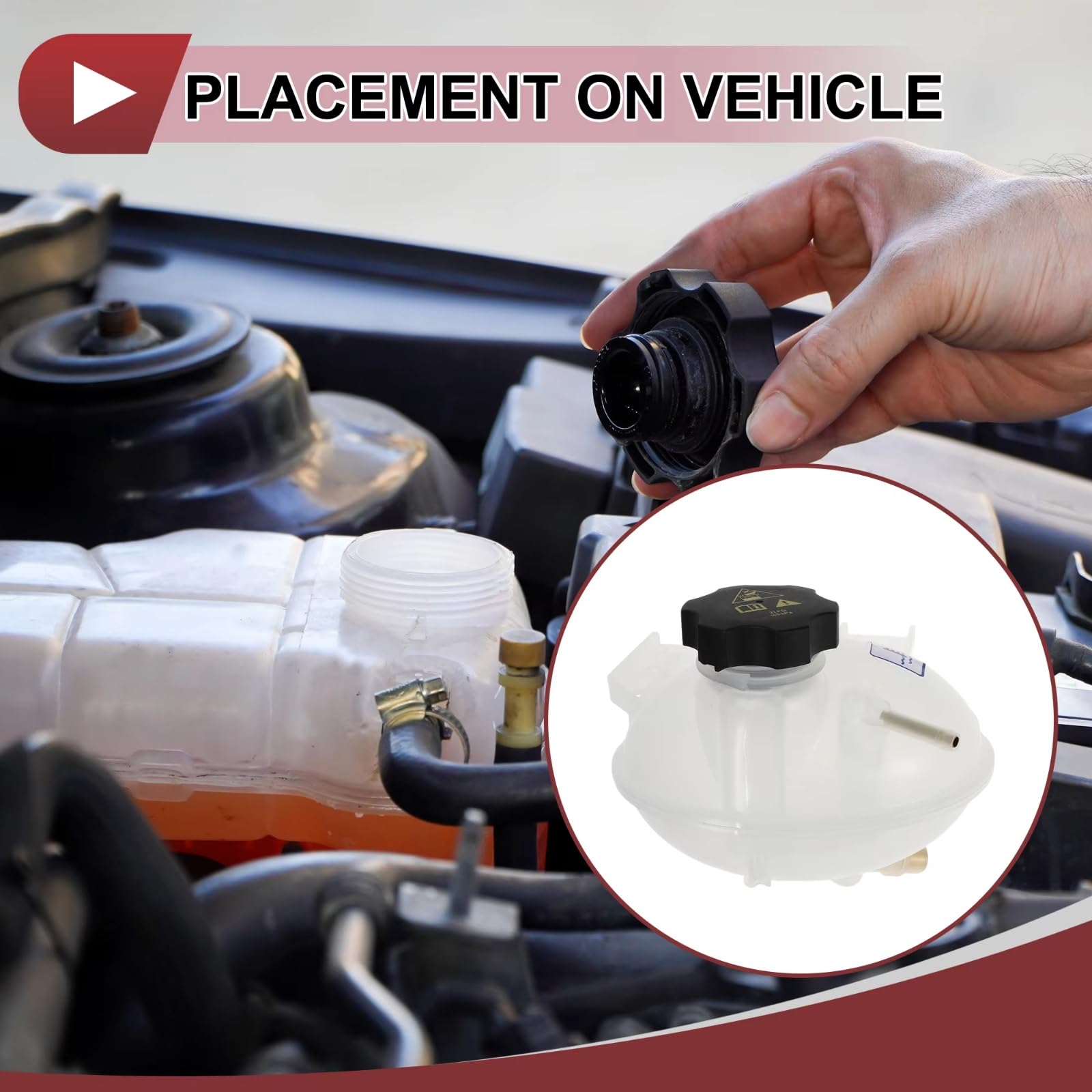 Refrigerante Vaschetta Compatibile Con Jeep Per Renegade BU 2017-2021 Serbatoio Espansione Liquido Raffreddamento Radiatore Recupero Tappo 68289857AA