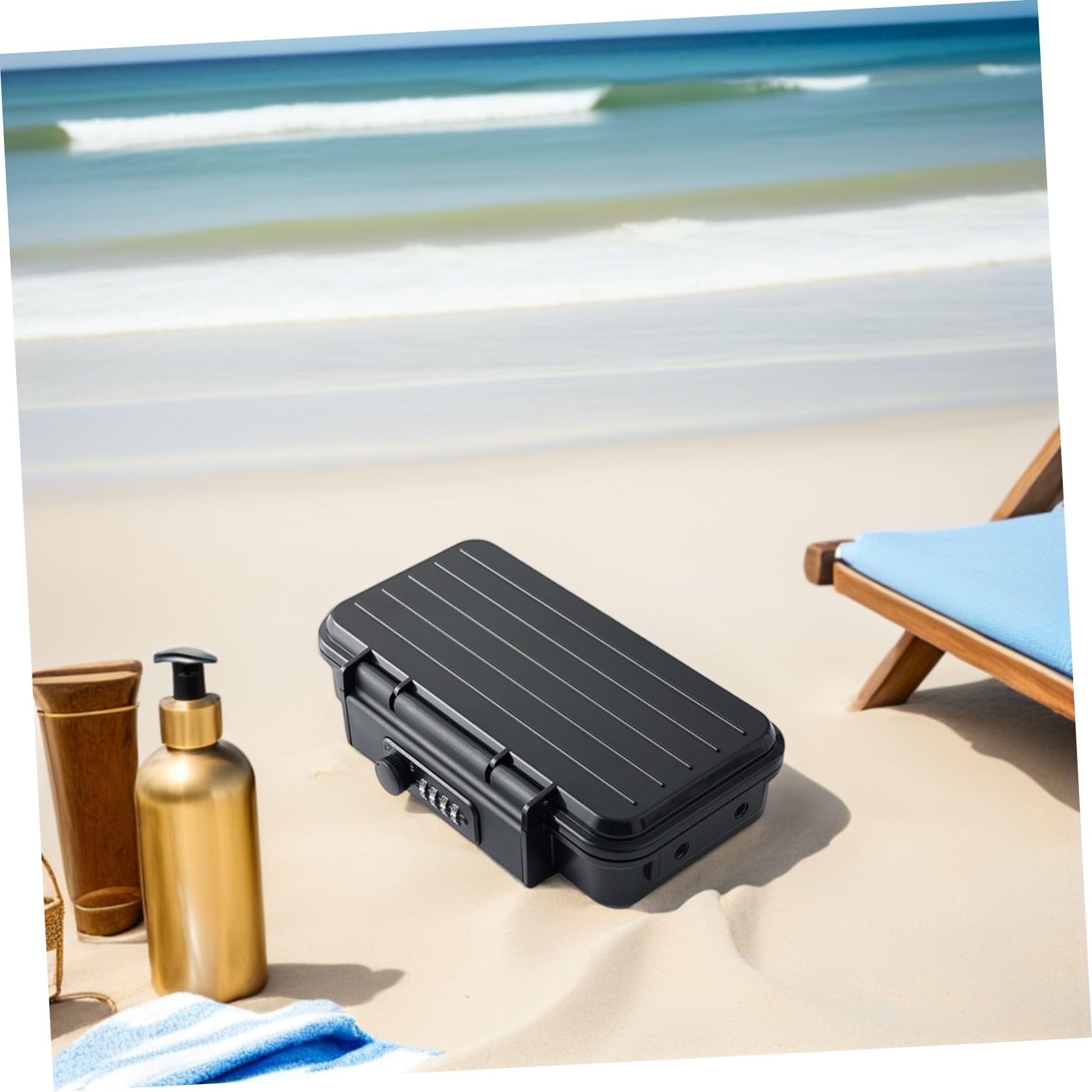 Coffre-fort Portable à Combinaison Petit Coffre-fort Sécurisé pour Voyages Plage Hôtel Résidence Étudiante Antivol avec Câble Acier