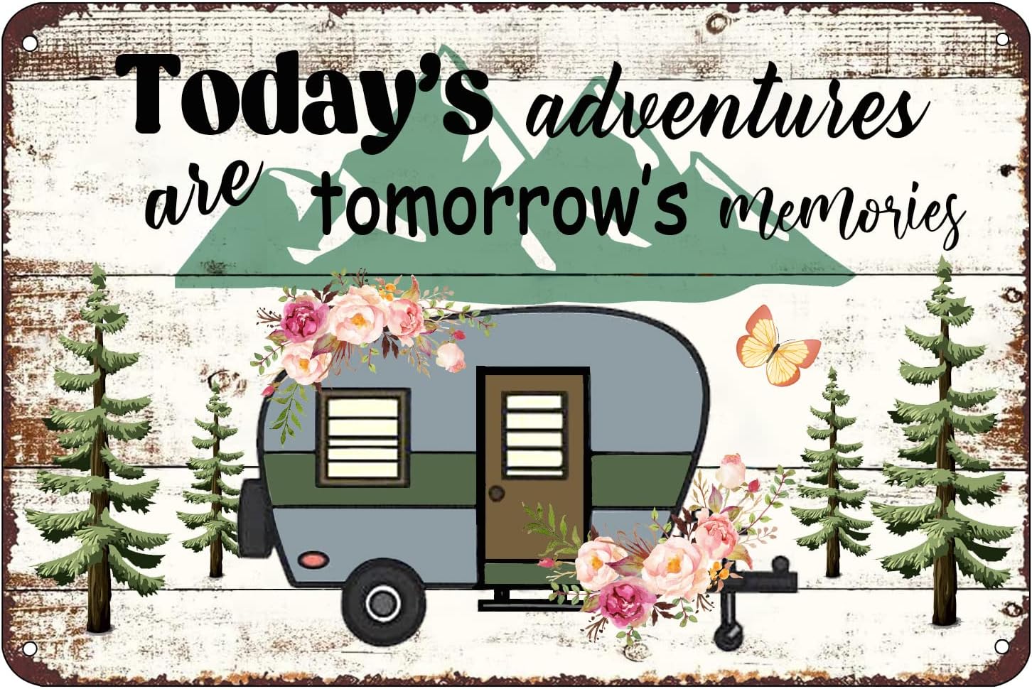 Rustic Camper Metal Tin Decor Sign Home Rv Camper