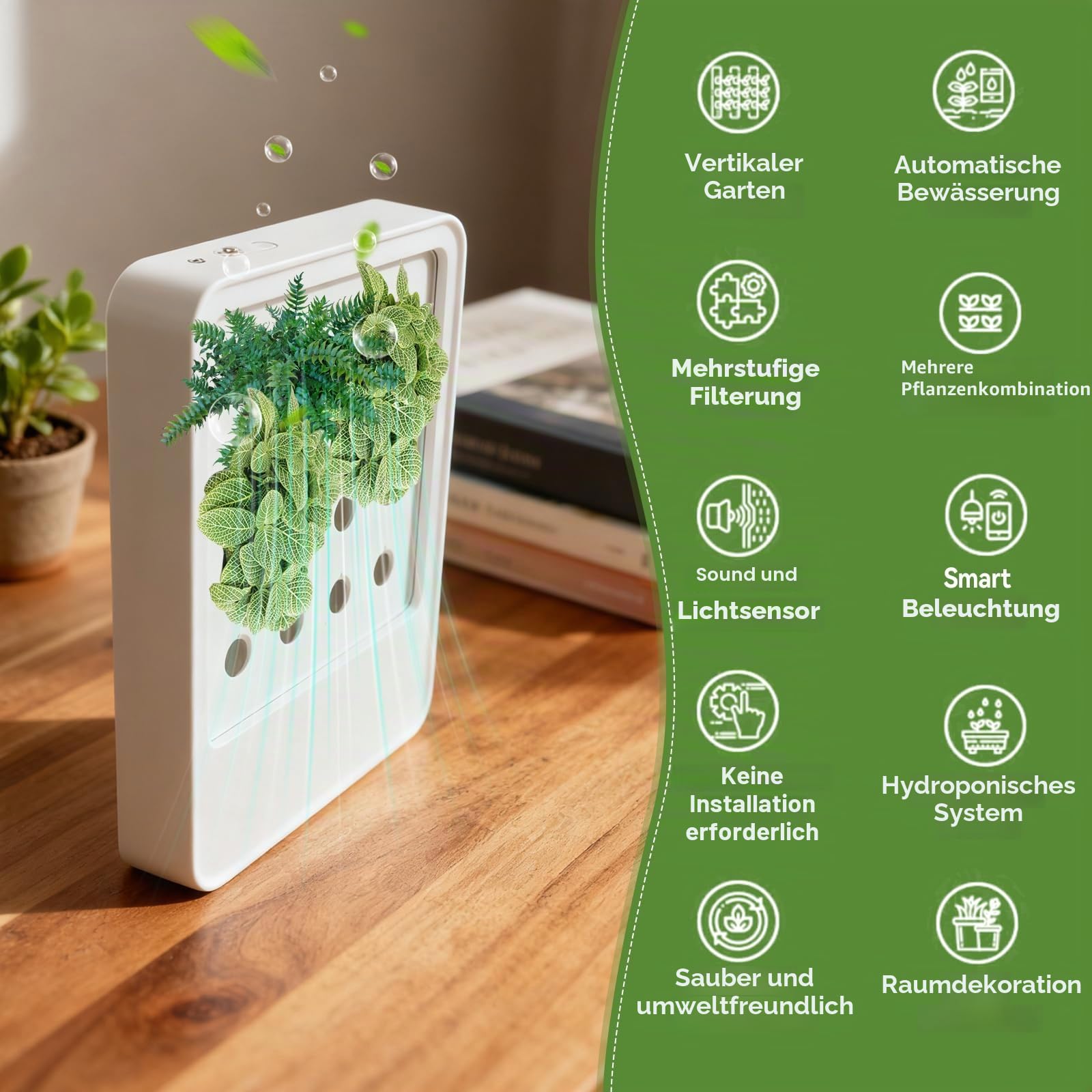CDIYTOOL Hydroponik Anzuchtsystem mit LED Grow Light, 16 Pod Indoor Kräutergarten, Smart Plant Keimset mit automatischer Bewässerung, Licht einstellbar