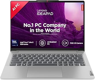 Lenovo IdeaPad Slim 5 Intel Core Ultra 5 125H Built-in AI 14" (35.5cm) WUXGA-IPS 300Nits Thin & Light Laptop (16GB/512GB SSD/Win 11/MSO 21/FHD+IR Cam/3Mon Game Pass/Grey/1.4Kg), 83DA0002IN