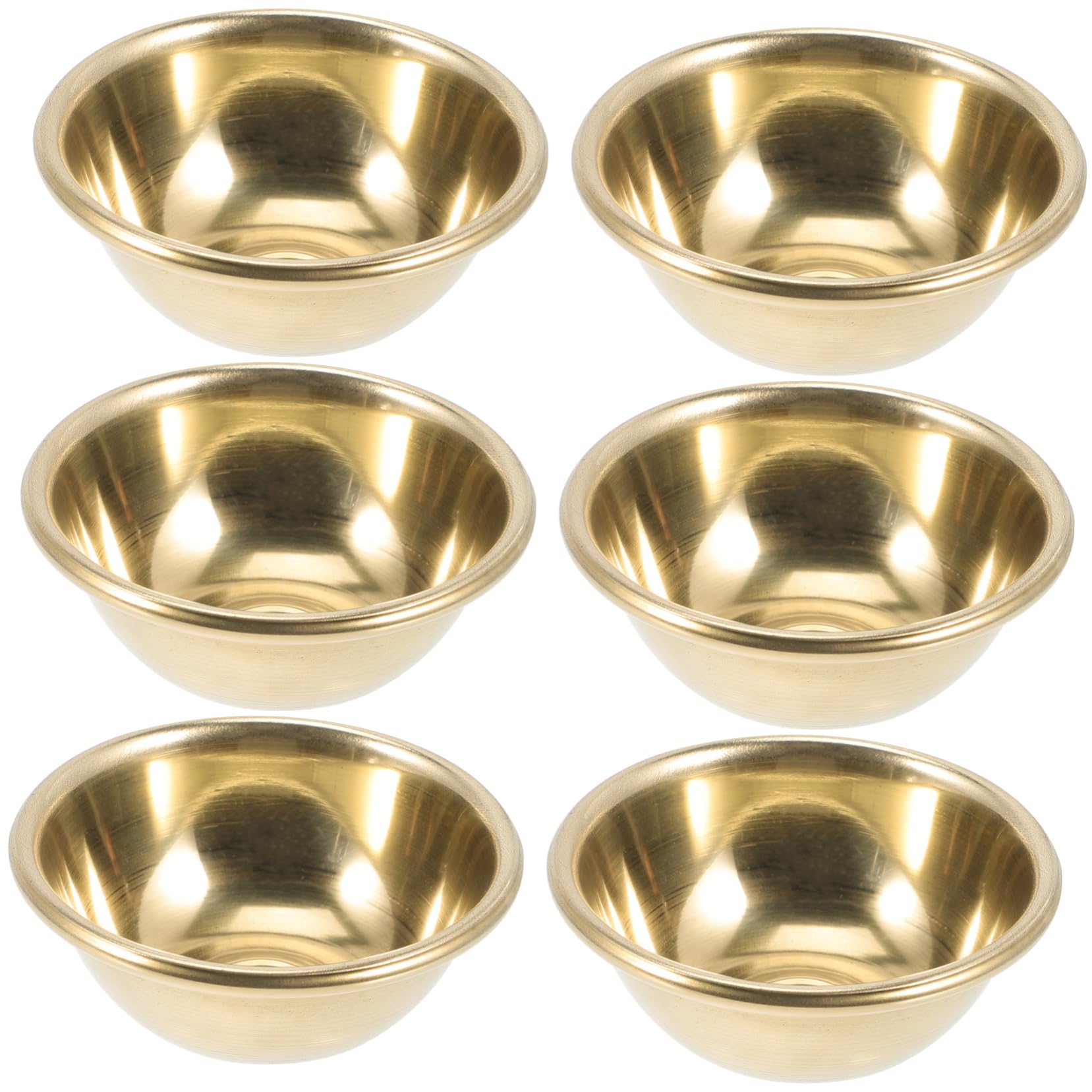 AUTSUPPL 7pcs Divine Water Bowls Temple Cup Holy Water Bowl Sarah Miller Tin Exquisite Wine Cup Gold Decor Buddha Tibetan Offering Bowl Buddhist Water Cup Delicate Holy Cup Brass Golden