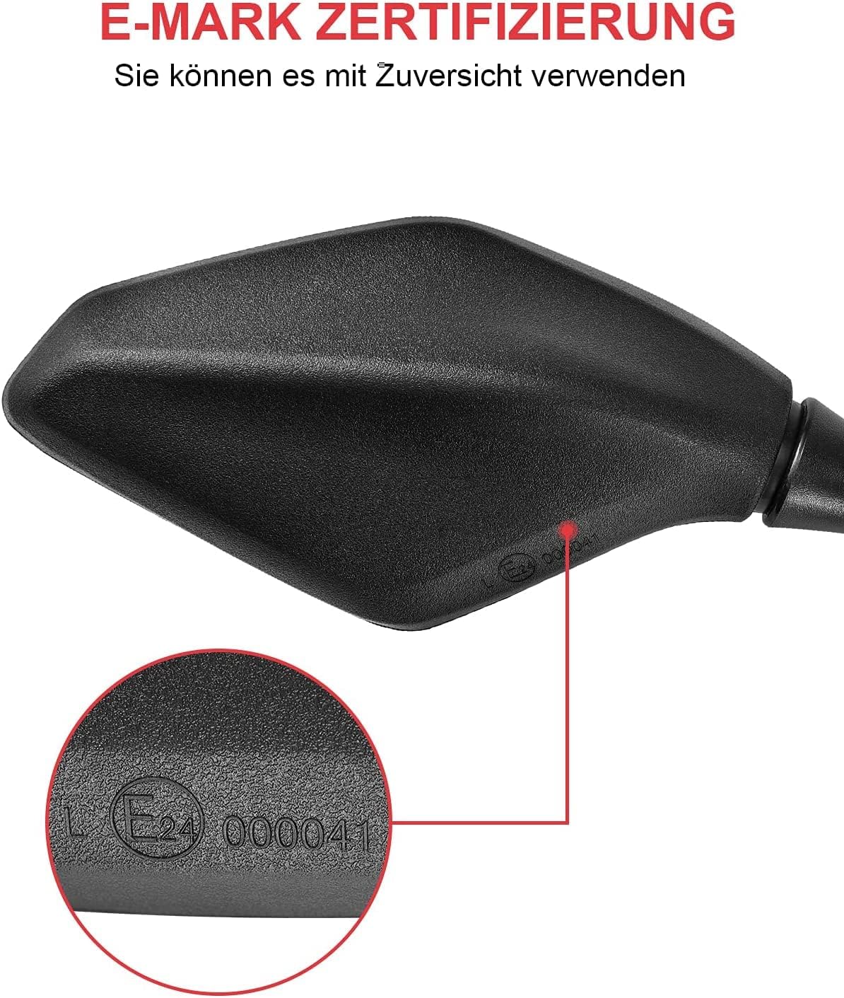 KEMIMOTO Motorrad Spiegel E Geprüft, Universal Mit M8 M10, Rückspiegel