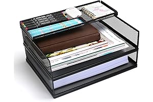 3Pcs Stackable Mesh Letter Trays