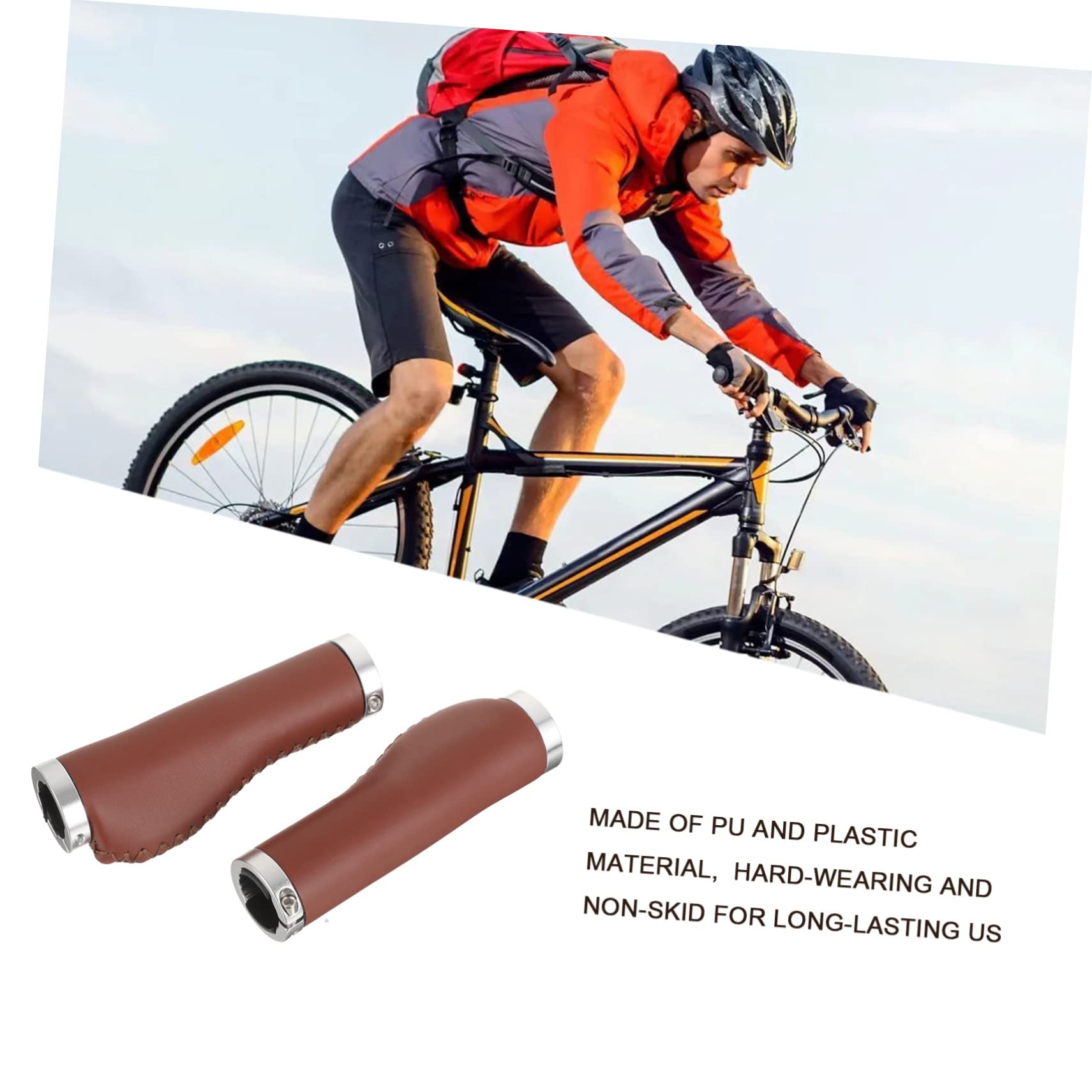 BESPORTBLE Lot de 2 Poignées de Guidon de Vélo de Montagne Antidérapantes Résistantes Aux Chocs Confortables 2 Pièces