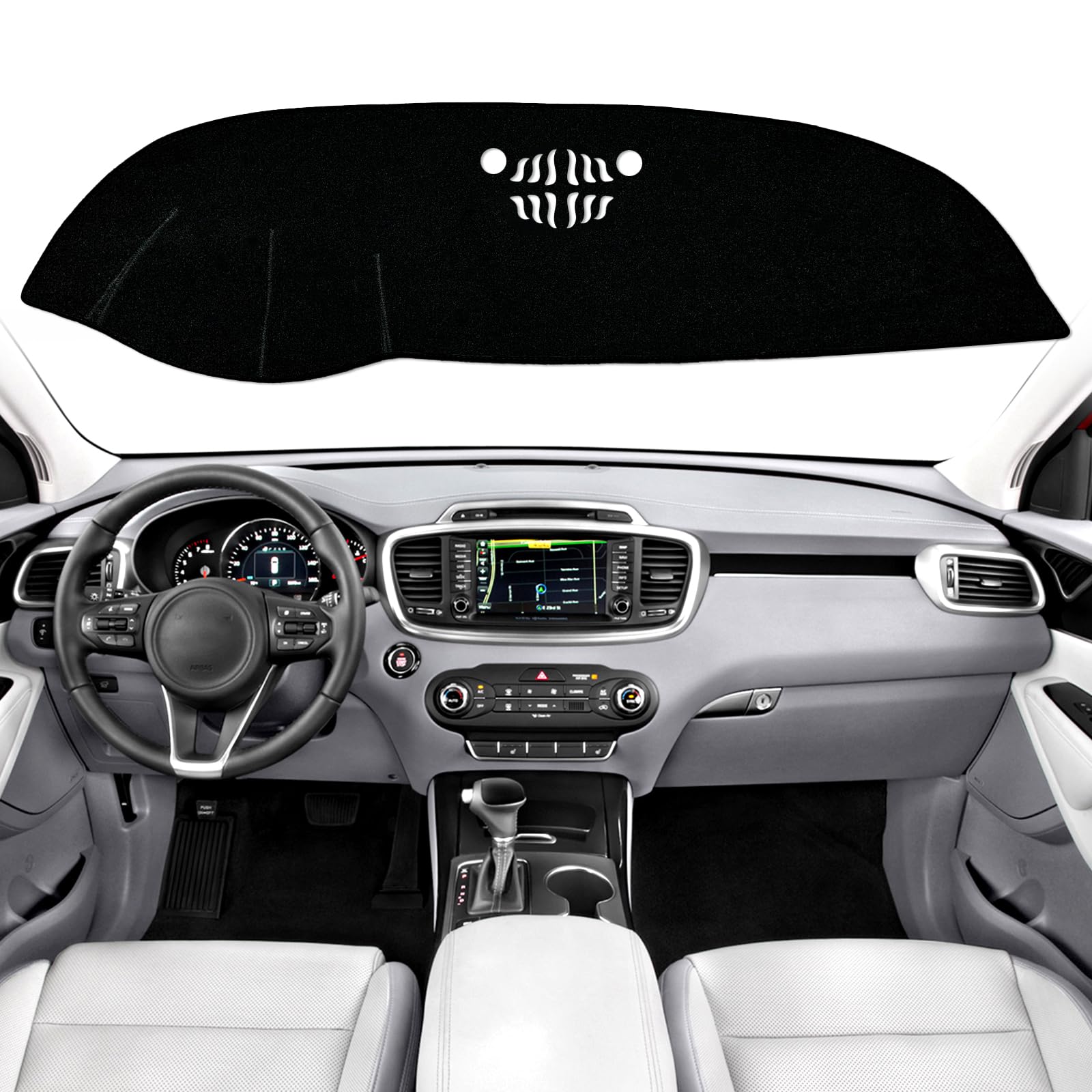 Funda para salpicadero a medida para Kia Sorento 2016 2017 2018 2019 2020 - Alfombrilla para salpicadero, tapete para salpicadero, protector de alfombrilla de fieltro