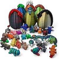 Vista 3 de Paquete de 10 minianimales misteriosos, figuras articuladas impresas en 3D, diseños únicos y divertidos, incluye huevo misterioso, alivio del estrés
