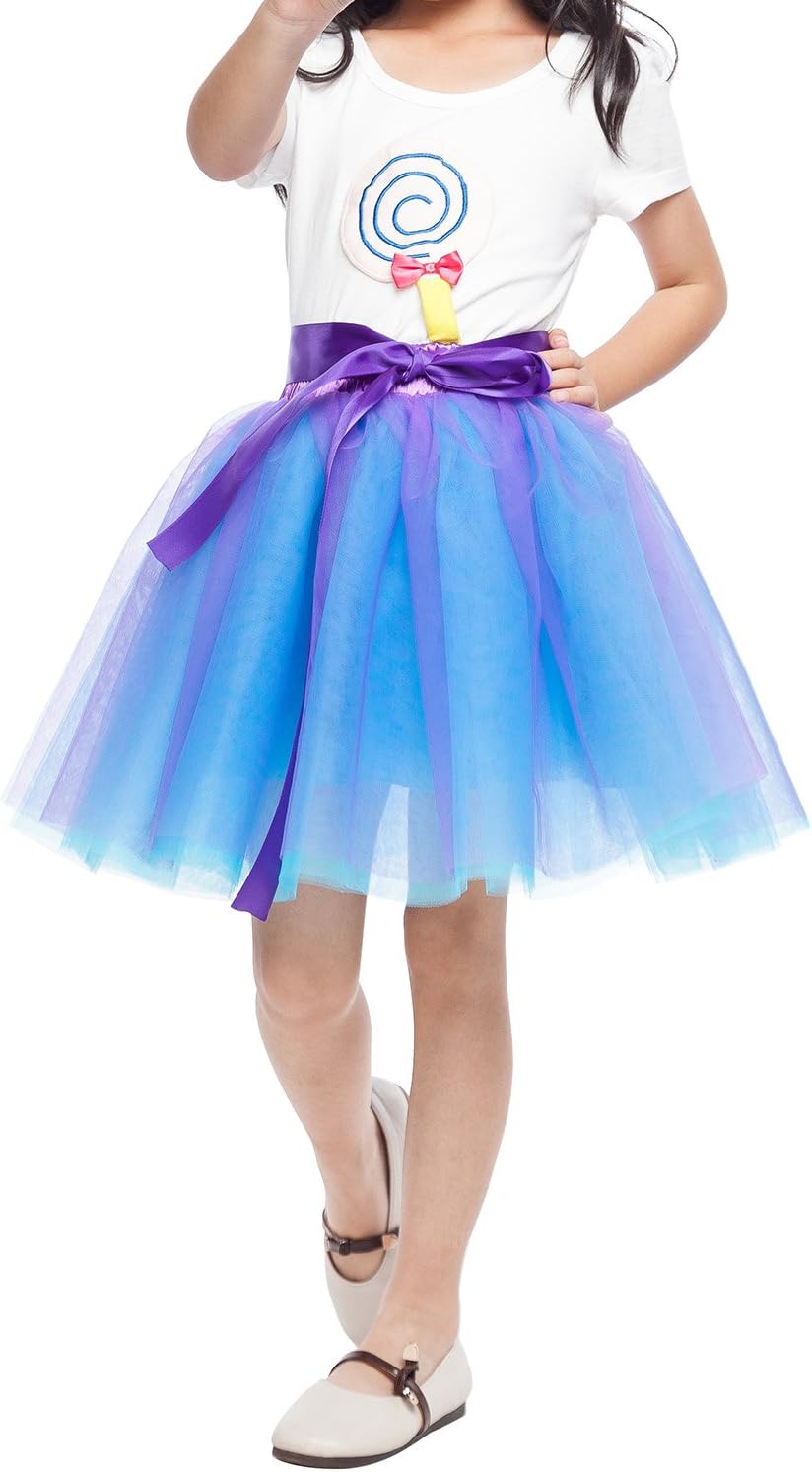 Little Girl Tutu Skirt A Line 7 Layers Tulle Skirt Party Princess Dance Tutus for Girls 4T -6T