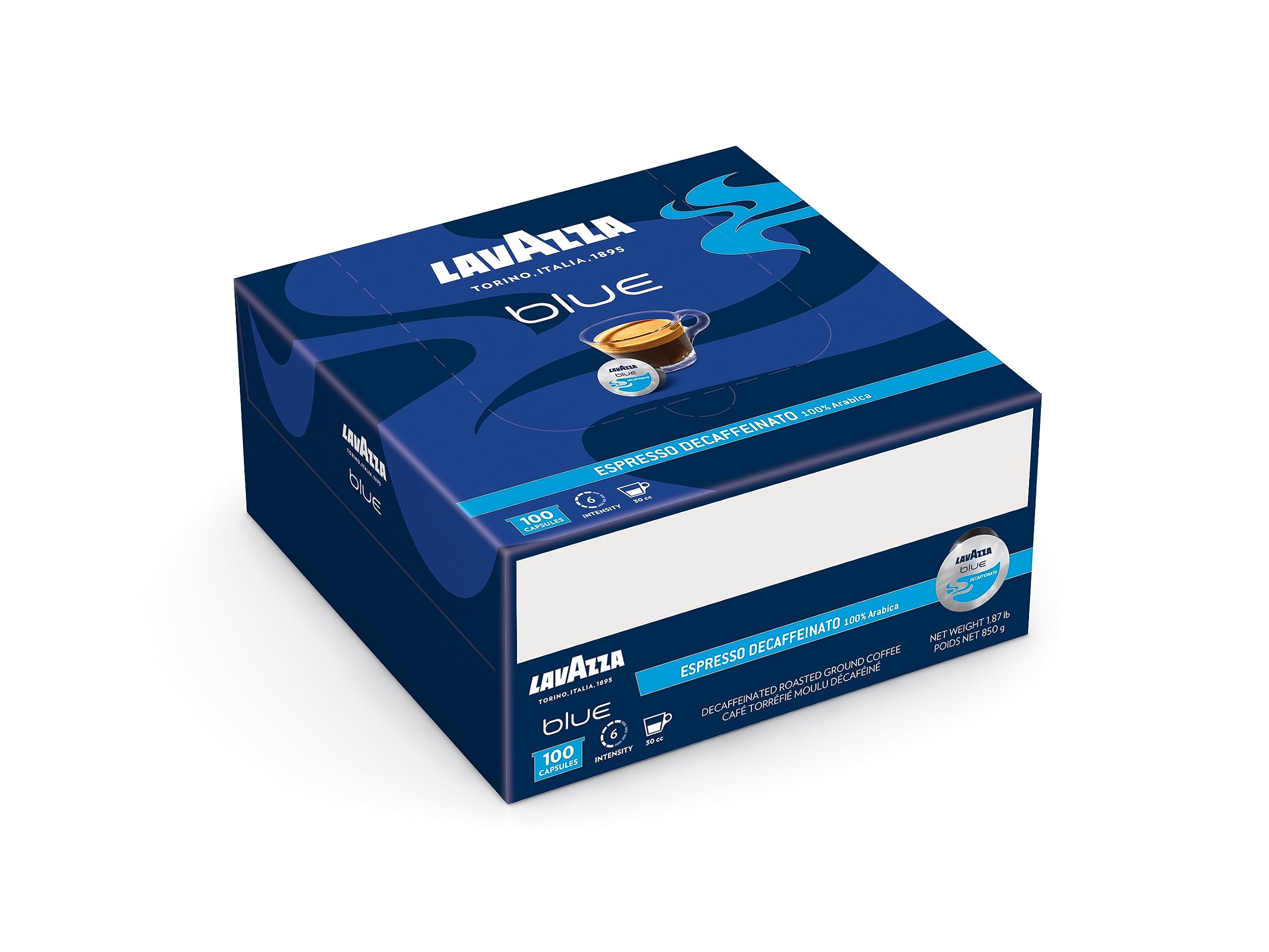 Lavazza Blue Espresso Decaffeinato entkoffeiniert Kapsel Nr. 518 - 100 Stk Kaffee-Kapseln für Kapselmaschine