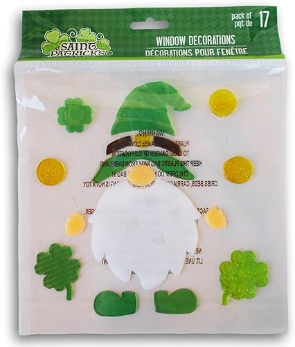 Holiday St. Patrick's Day Shamrock Gnomo Gel Gnomo - 17 piezas