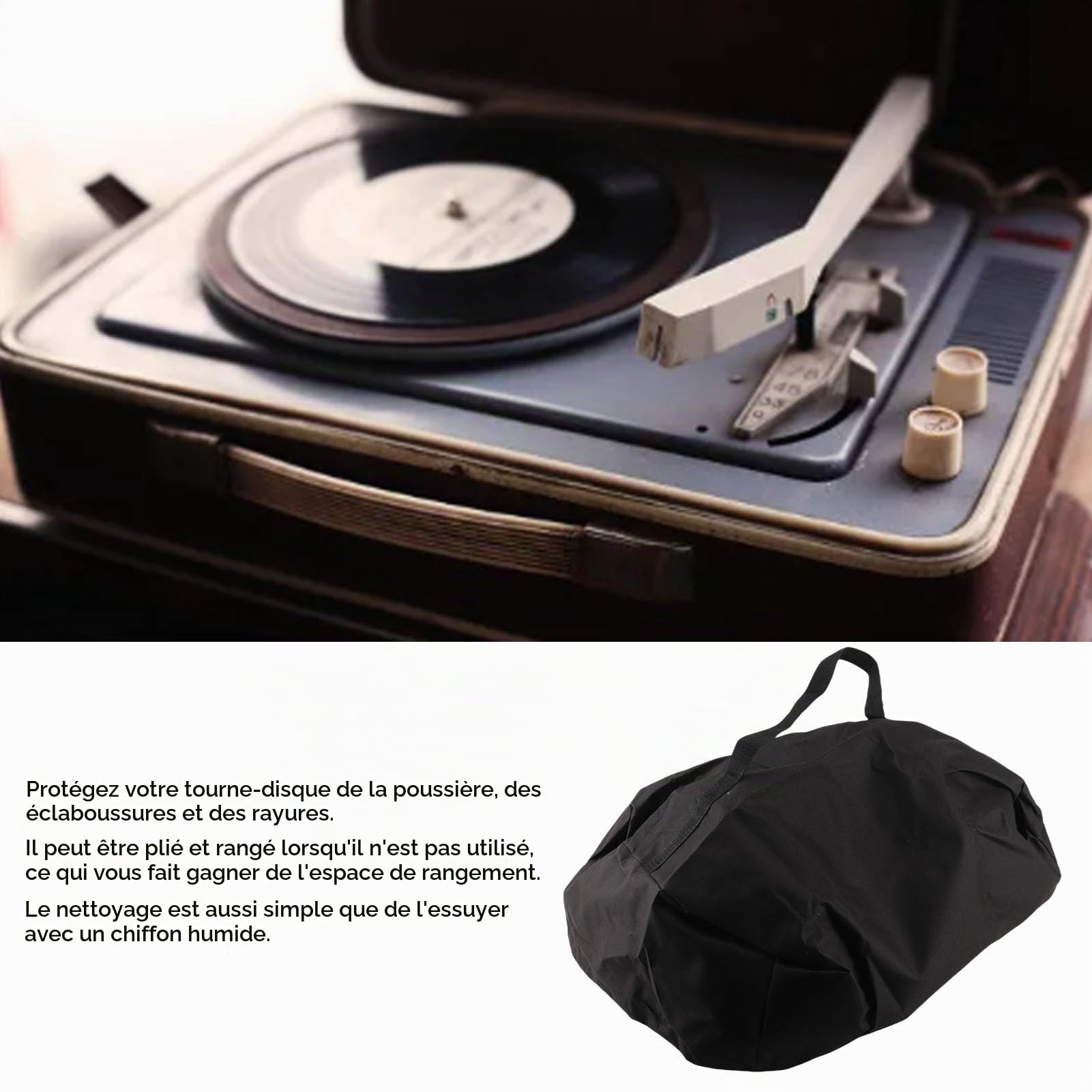 Housse Universelle Anti-Poussière et Imperméable pour Platine Protection Résistante aux Rayures en Tissu Oxford