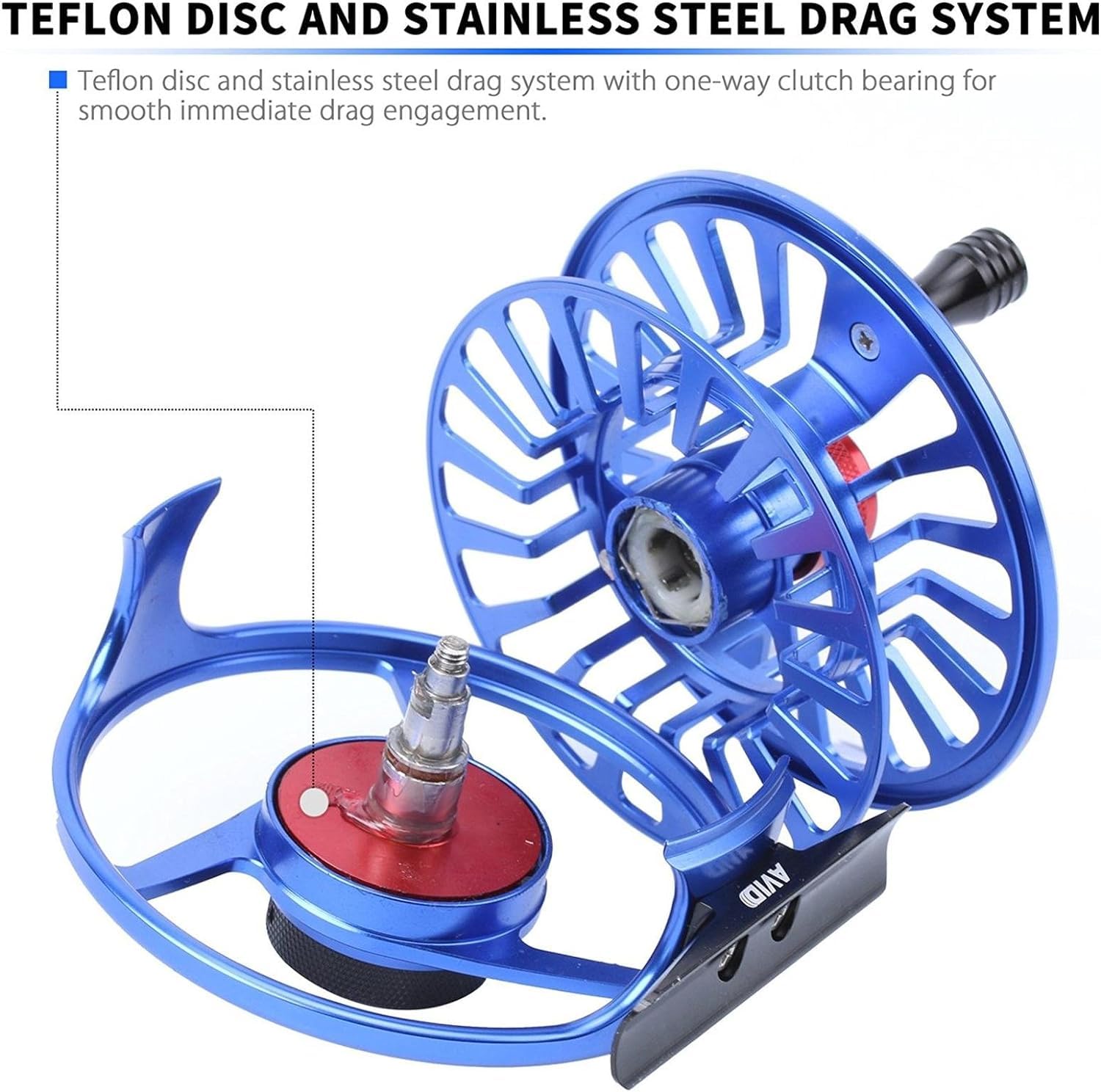 Mulinello da Pesca a Mosca, Mulinello da Mosca Maxcatch Avid Series in Alluminio Lavorato a CNC con Pesi Multipli(9/10wt)