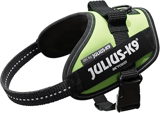 Julius – Arnés Julius para perros K9 IDC Powerharness. Verde neón Talla Mini-Mini