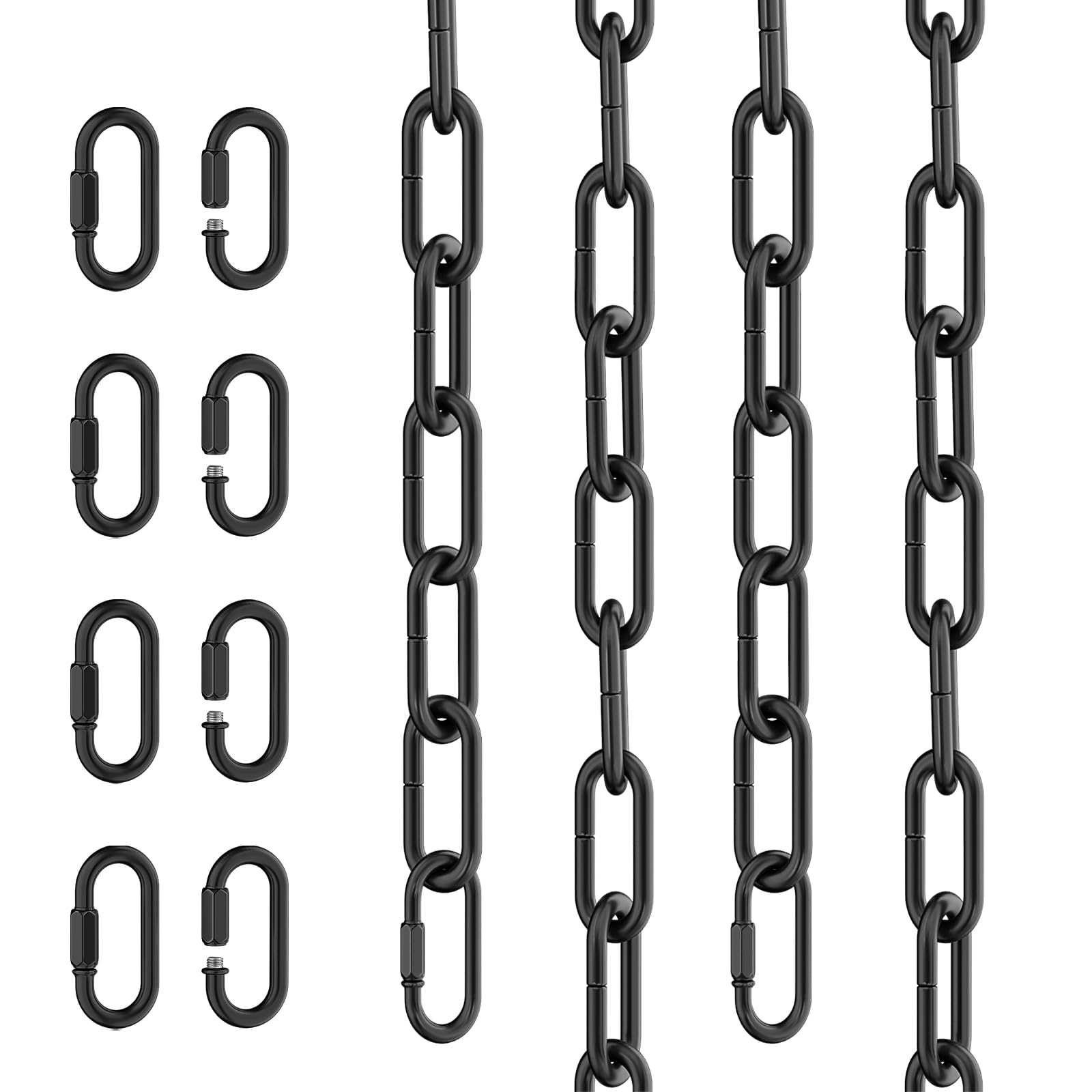 6 Feet Industrial White Light Fixture Chain, Adjustable Metal Pendant Chandelier Chain Extension with Detachable Link, Maximum Load is 66 Pounds — Amazon image 18
