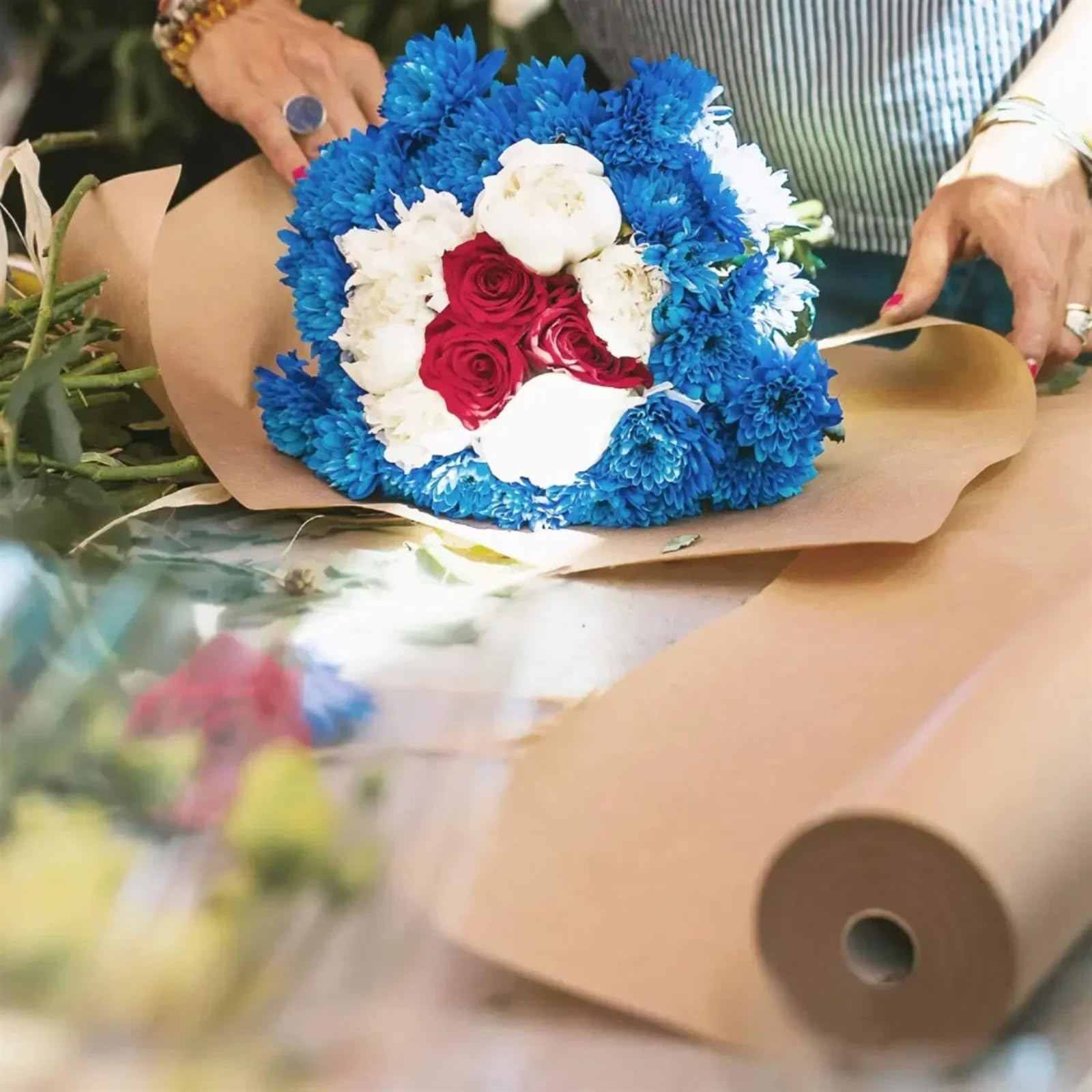 Kraftpapier Rolle Braune Kraftpapierrollen Geschenkpapier for Pinnwände Basteln DIY(Brown 50CMX3meter)