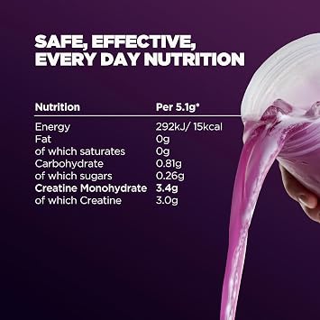 Myprotein Impact Pure Creatine Monohydrate – Vimto - 255g (50 Servings) | Micronised Creatine Powder | 3g Per Serving – Iconic Fruity Flavour – Nutritional Supplement – Muscle & Performance Booster
