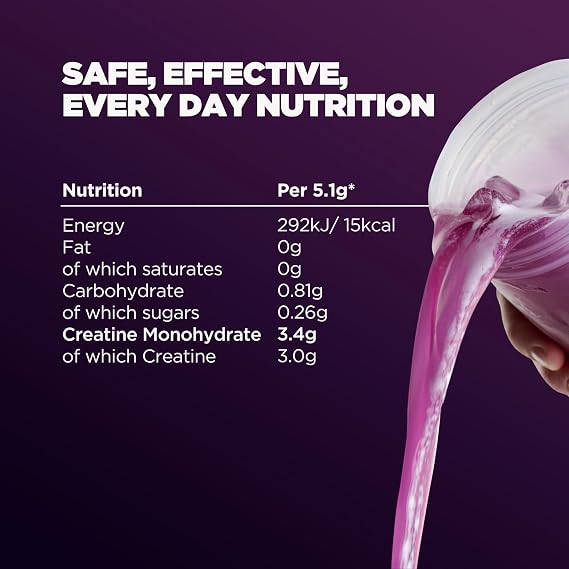 Myprotein Impact Pure Creatine Monohydrate – Vimto - 255g (50 Servings) | Micronised Creatine Powder | 3g Per Serving – Iconic Fruity Flavour – Nutritional Supplement – Muscle & Performance Booster