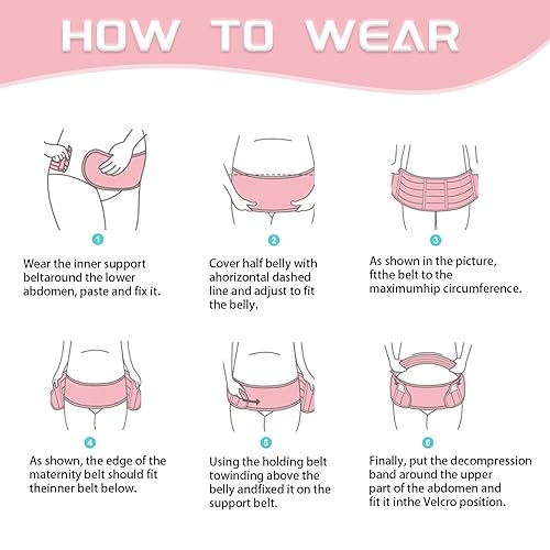 Miniatura 6 de Banda de vientre de maternidad para mujeres embarazadas, cinturón de maternidad, banda de apoyo para el vientre para el embarazo, soporte de vientre