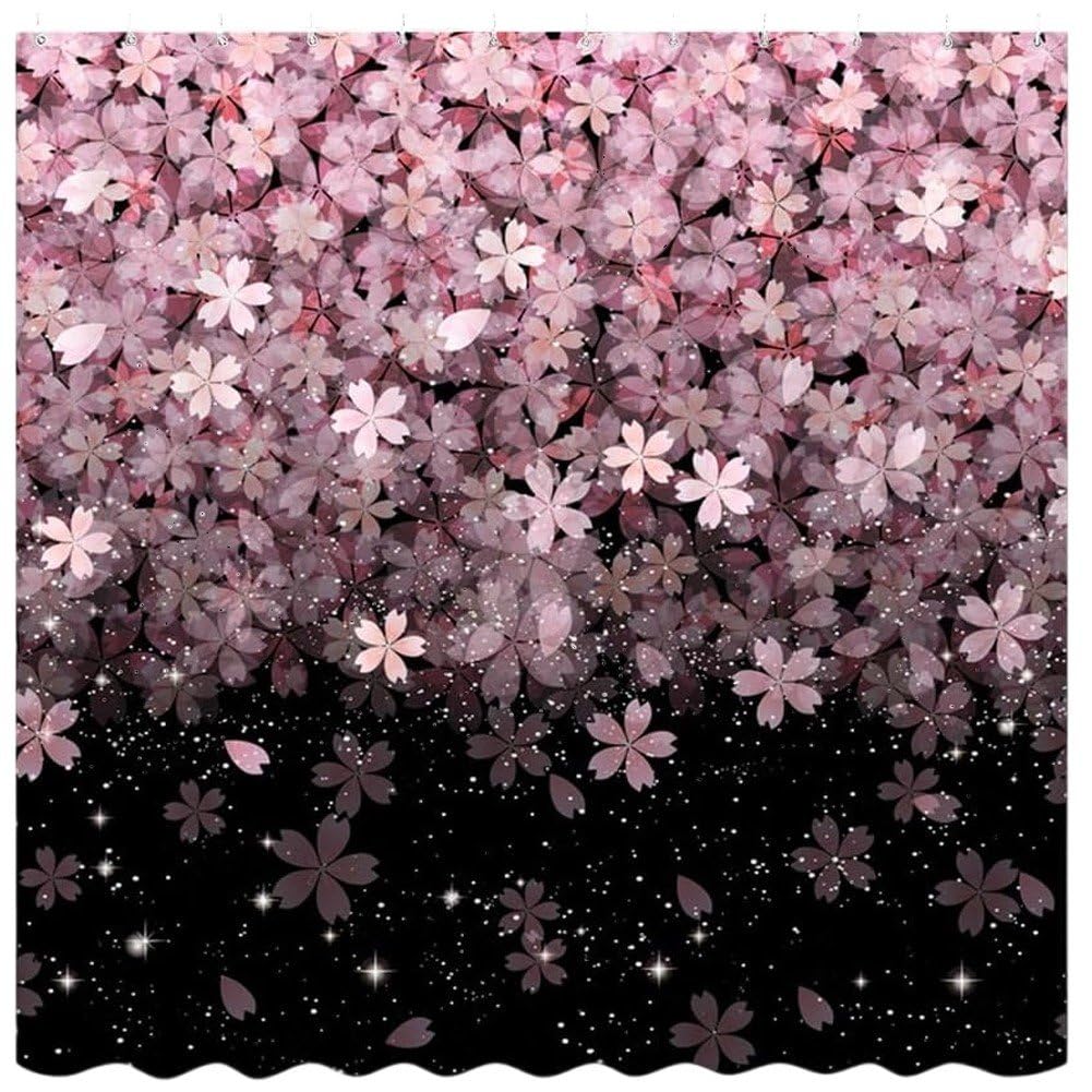 Rideau de douche floral au design unique pour moderniser votre salle de bain