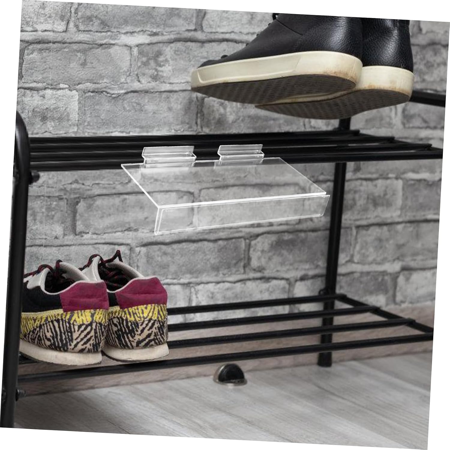 KOMBIUDA 2pcs Display Rack Shoe Support Wall Shelves Wall Shoe Rack Stackable for Store
