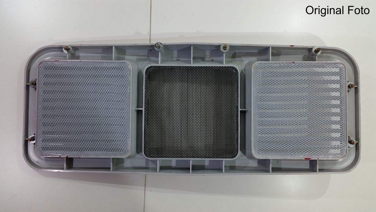 MDM parts Kühlergrill oben für Case IH, IHC 644 744 844 745 845 946 1046, Silber, Kunststoff, Traktor, Teil, Autoteile