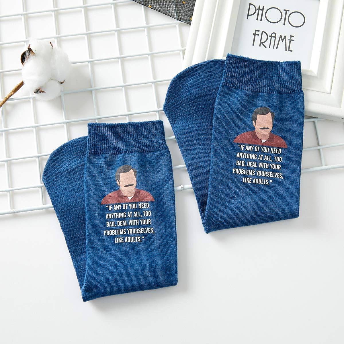 Ron Swanson Quotes Socks - Parks and Rec Gift for Men or Women - Image 3