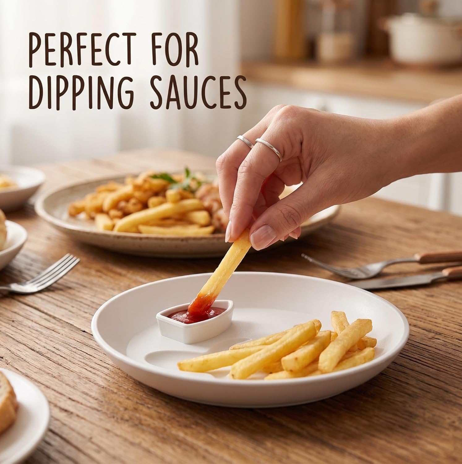 2-Pack 6" Whale Snack Plate Dumpling Dipping Dish