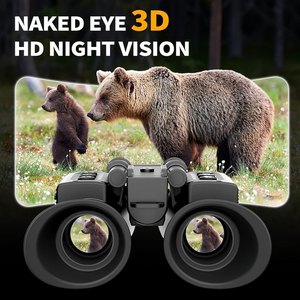 Prismáticos digitales de visión nocturna - Zoom 8x, 4K HD, enfoque manual para caza, camping, vigilancia al aire libre