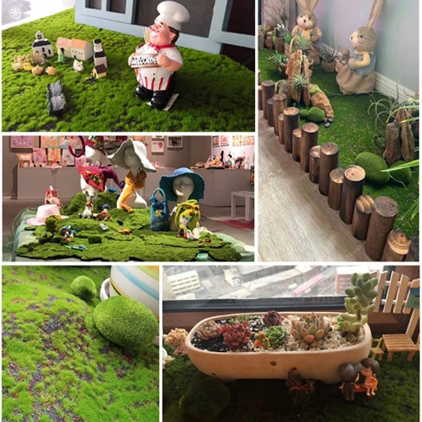 FAVOMOTO Kunstmoos-Pulver – Lebensecht & Vielseitig Für Deko, Modellbau & DIY