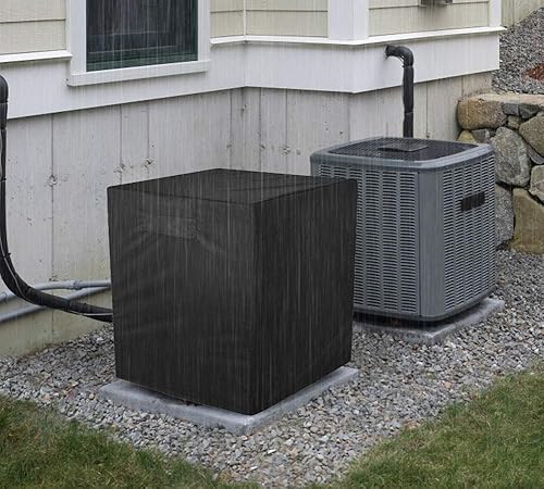 Miniatura 2 de Aozzy Fundas centrales de aire acondicionado para unidades exteriores, cubierta de aire acondicionado resistente para unidades exteriores, cuadrada,