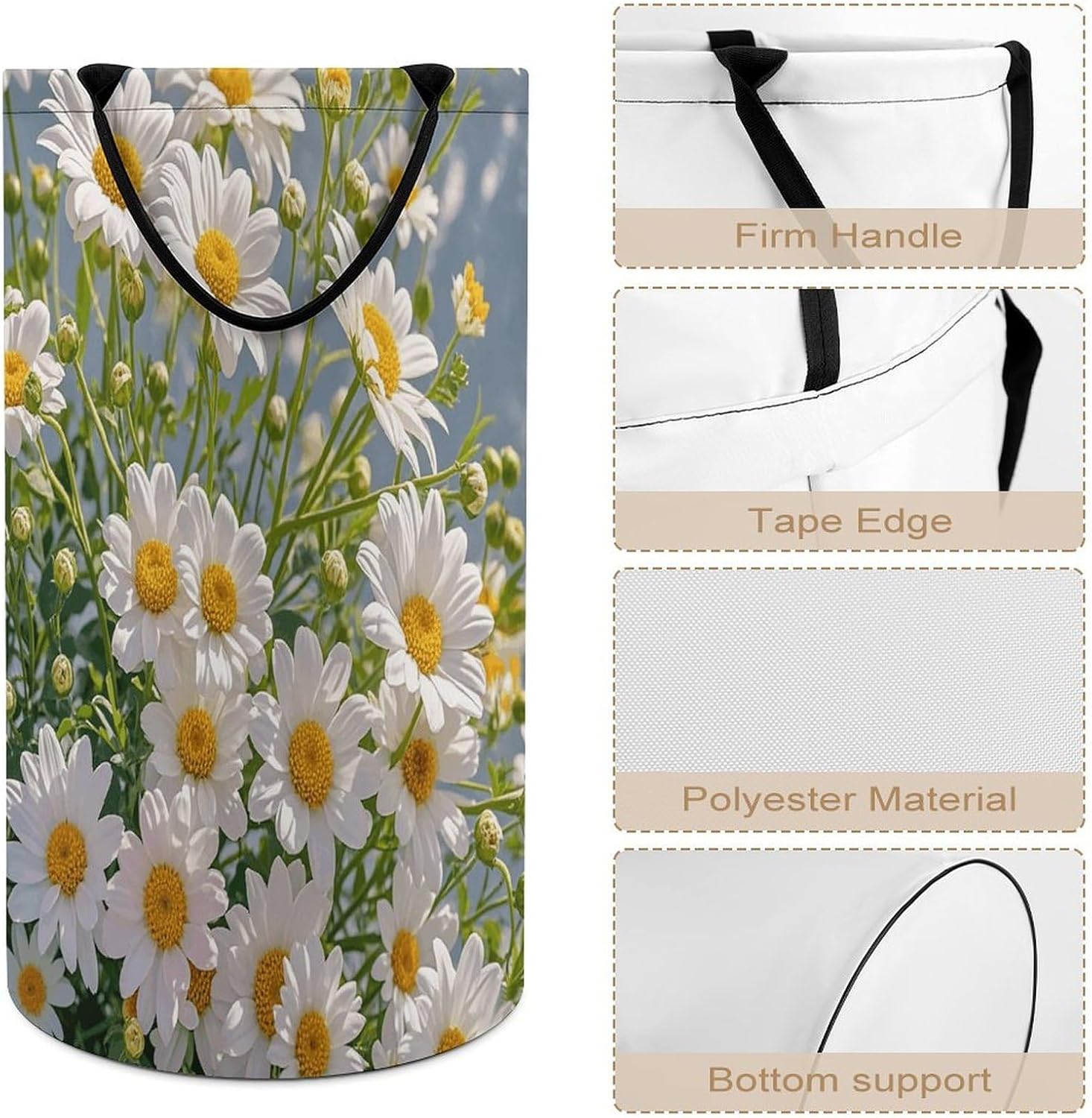 Lots of Flowers-png Laundry Hamper Large Collapsible Laundry Basket with Handles Waterproof Clothes Hamper Portable Dirty Clothes Basket for Bedroom Laundry Room Closet Bathroom