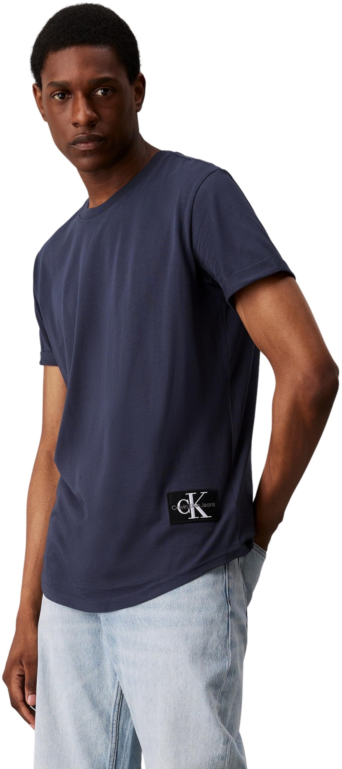 CK JEANSCalvin Klein Jeans CK Men BADGE TURN UP SLEEVE S/S T-Shirt XL