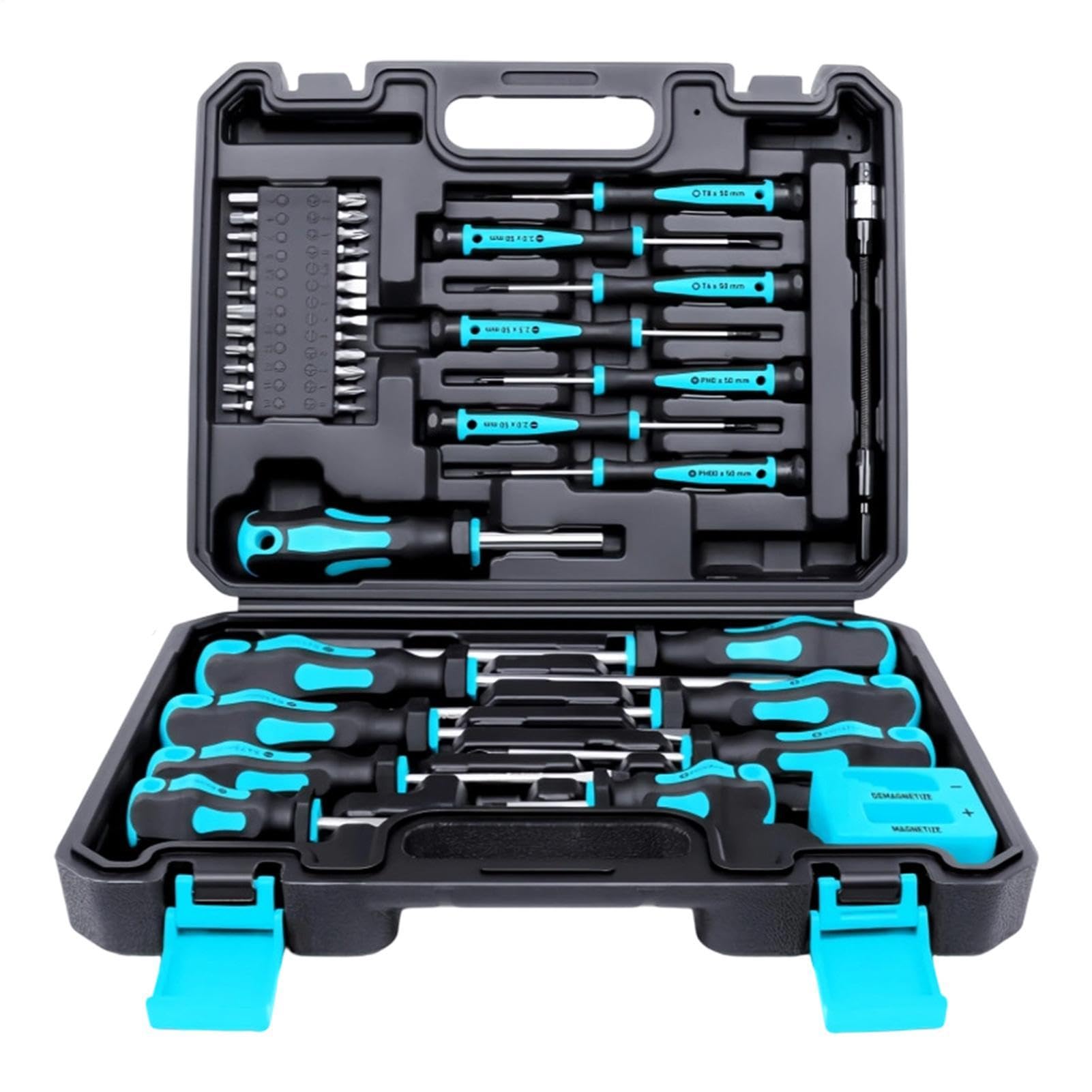 Set Di Cacciaviti Magnetici Utensili magnetici di precisione per | Set Cacciaviti Cricchetto Magnetico 43 Pezzi per Elettrodomestici Computer Moto Fai da Te Elettricista