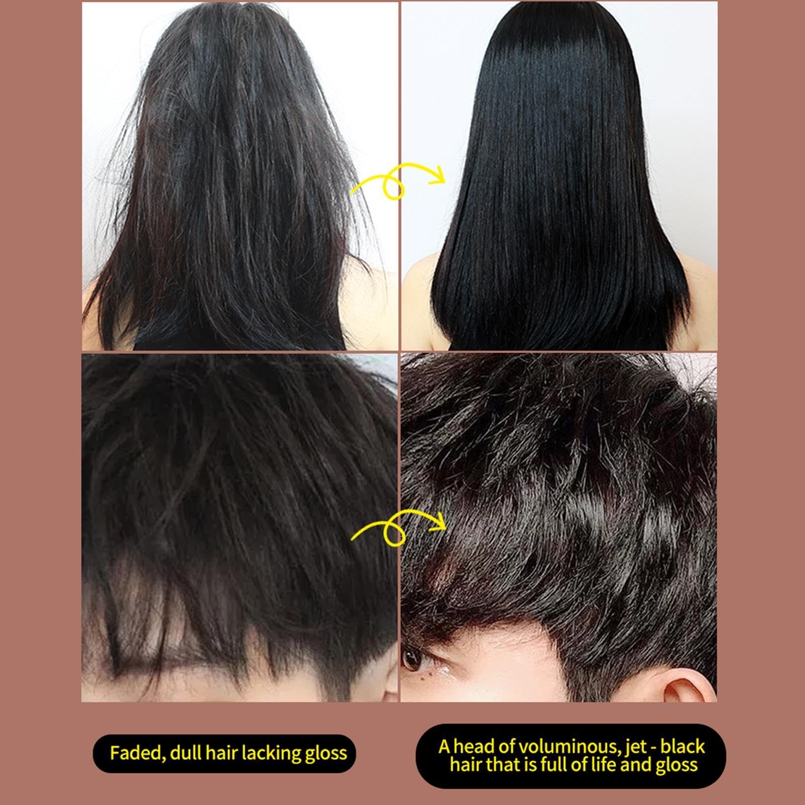 Shampoo Colorante 500ml Profumato, Idratante E Nutriente, Copertura Grigi | Protezione Nutriente Del Cuoio Capelluto Donna, Salone, Casa, Cura Capelli Naturale Quotidiana Coccolante