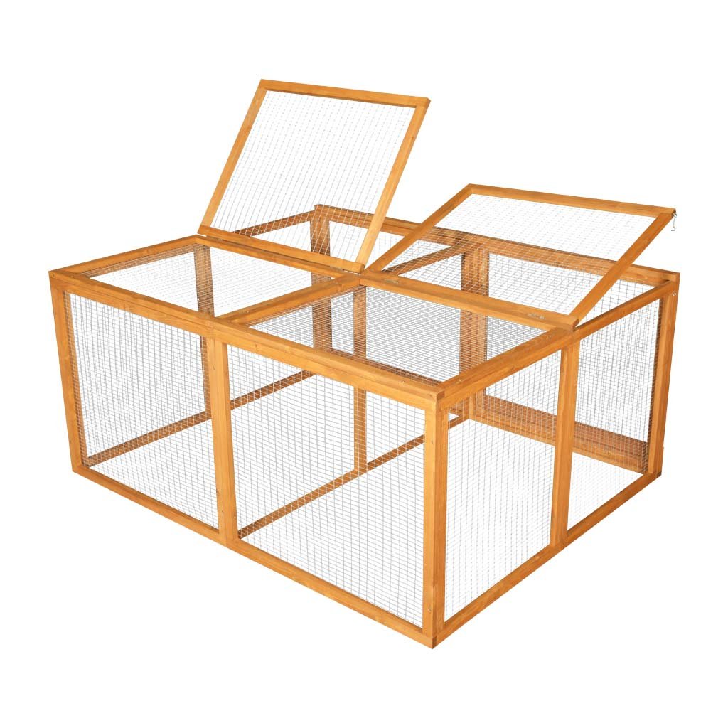 6ft Chartwell Double Guinea Pig Rabbit Hutch & Run Combo Perfect