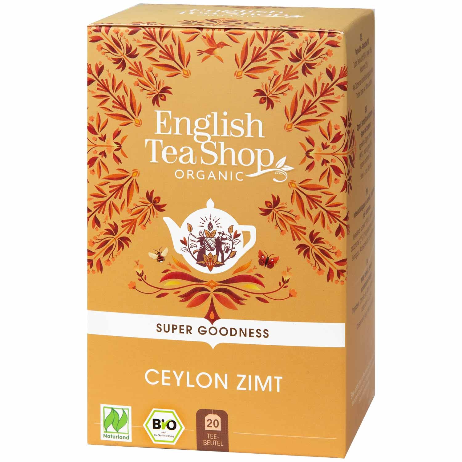 Organic Ceylon Cinnamon - 20 Tea Bag Sachets, 35 g