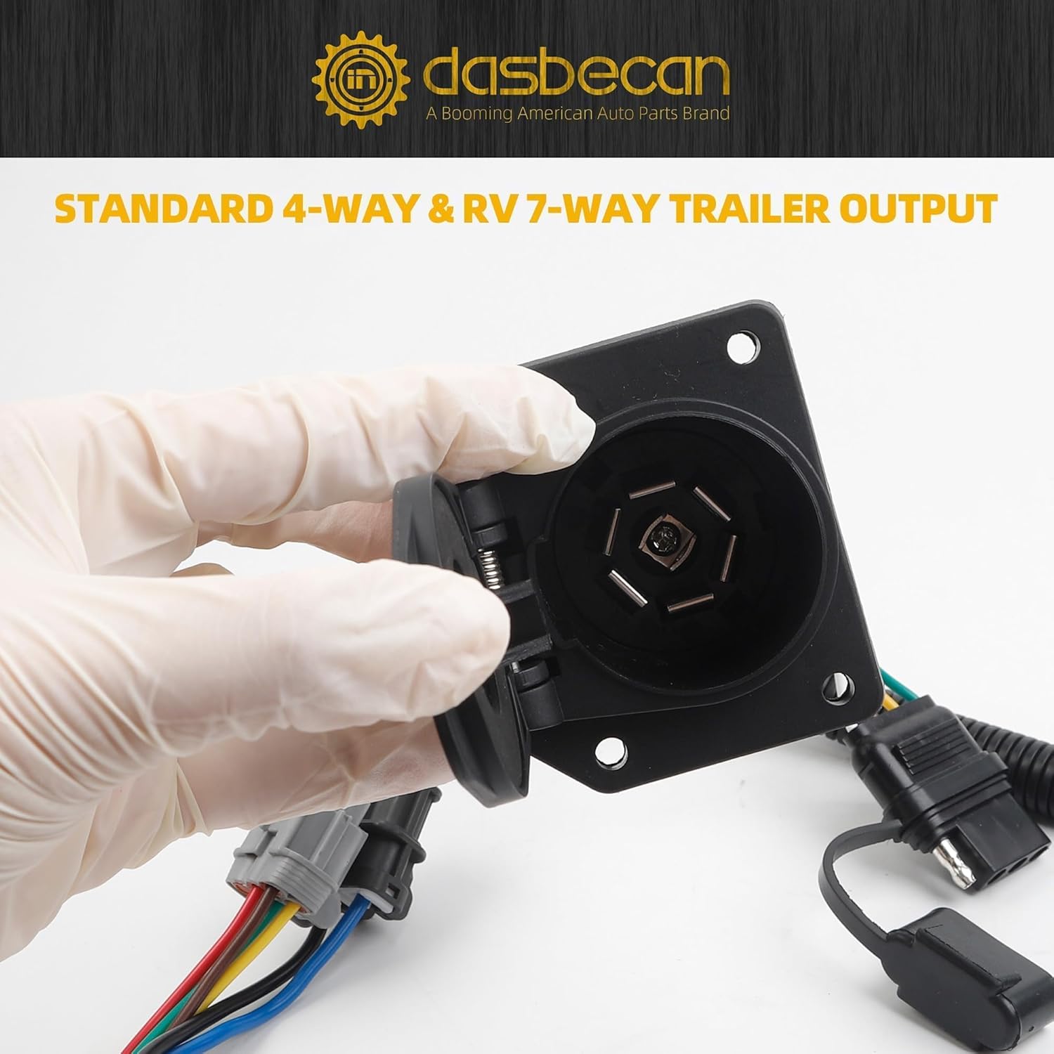 Dasbecan 4 Way and RV 7 Way Trailer Wiring Harness Compatible with 2005-2022 Nissan Frontier 2005-2010 Xterra Pathfinder 2009-2012 Suzuki Equator Flat Trailer Wire Kit Replaces# 118282 43534