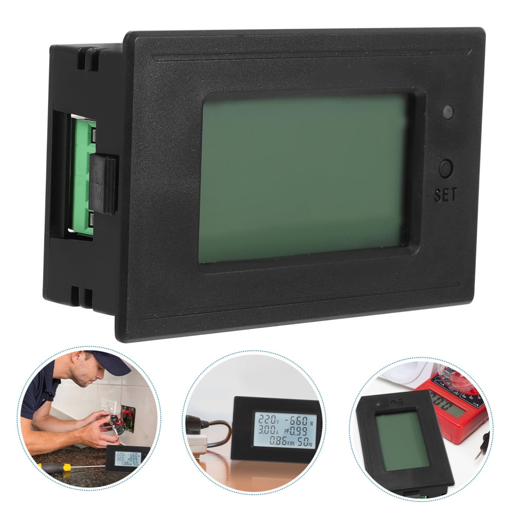 Gadpiparty 2stücke Digitaler Stromverbrauchsmonitor Mit Lcd-anzeige Leistungsmesser Für Haushaltsgeräte Präzise Spannung Energie Und Strommessung Für Überwachung Des Energieverbrauchs