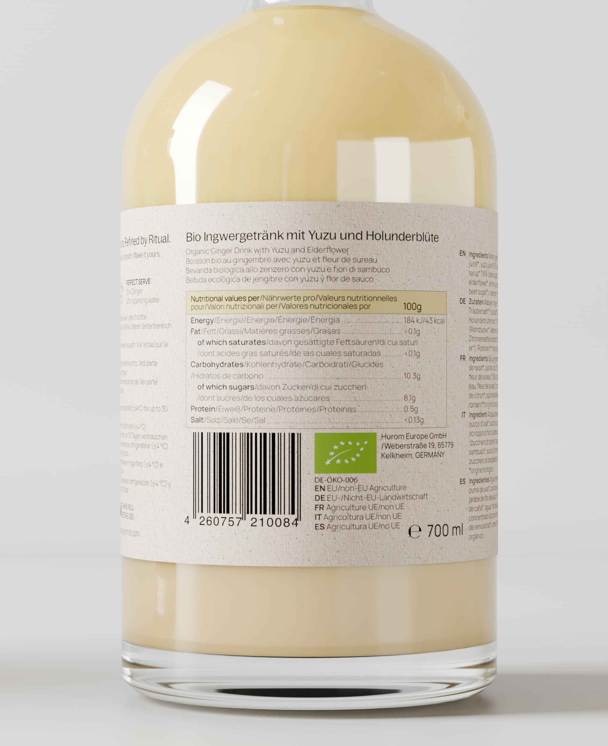 ZENGER Golden Harmony CHEUM– Premium Bio Ingwer Elixir (700 ml x 6er Pack) | Natürliches Ingwerkonzentrat | Alkoholfrei | Für Tee-Rituale, Mocktails & Daily Wellness