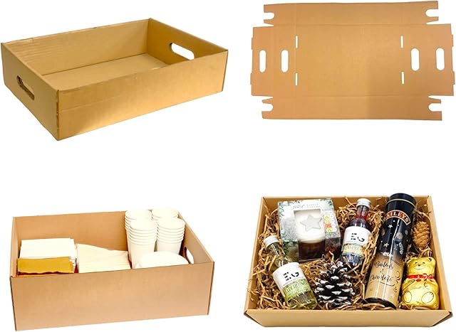 Bllu Eye 20 x Cardboard Trays Catering Storage Display Food Boxes 16" x 10.5" x 4" (40x26x10)