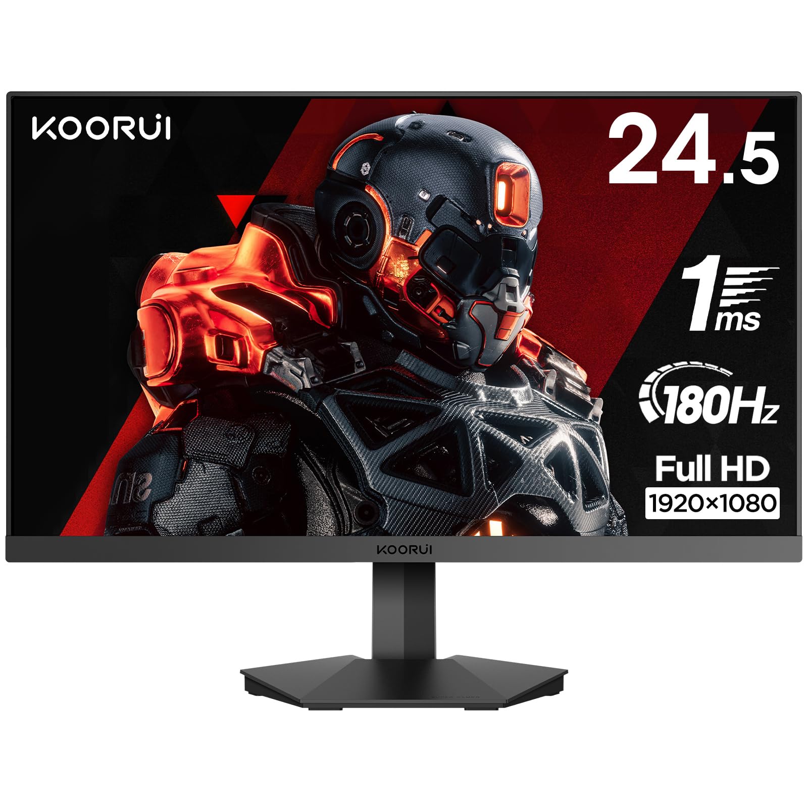 KOORUI 24.5 Inch 180Hz Gaming Monitor, FHD 1080P, MPRT 1ms, VA