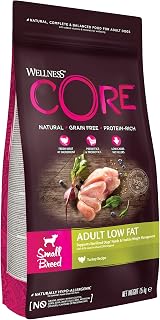 Wellness CORE Low Fat 1,5 kg, Dinde – Croquettes Chiens | Pour Petit Chien, Sans Céréales, Naturelles, Hypoallergénique, Riche en protéines, À Haute Teneur en Viande, Poids Sain