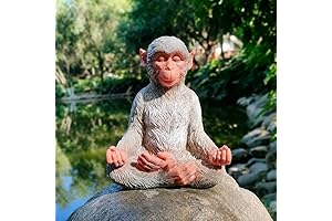 Zen Meditation Monkey Statue