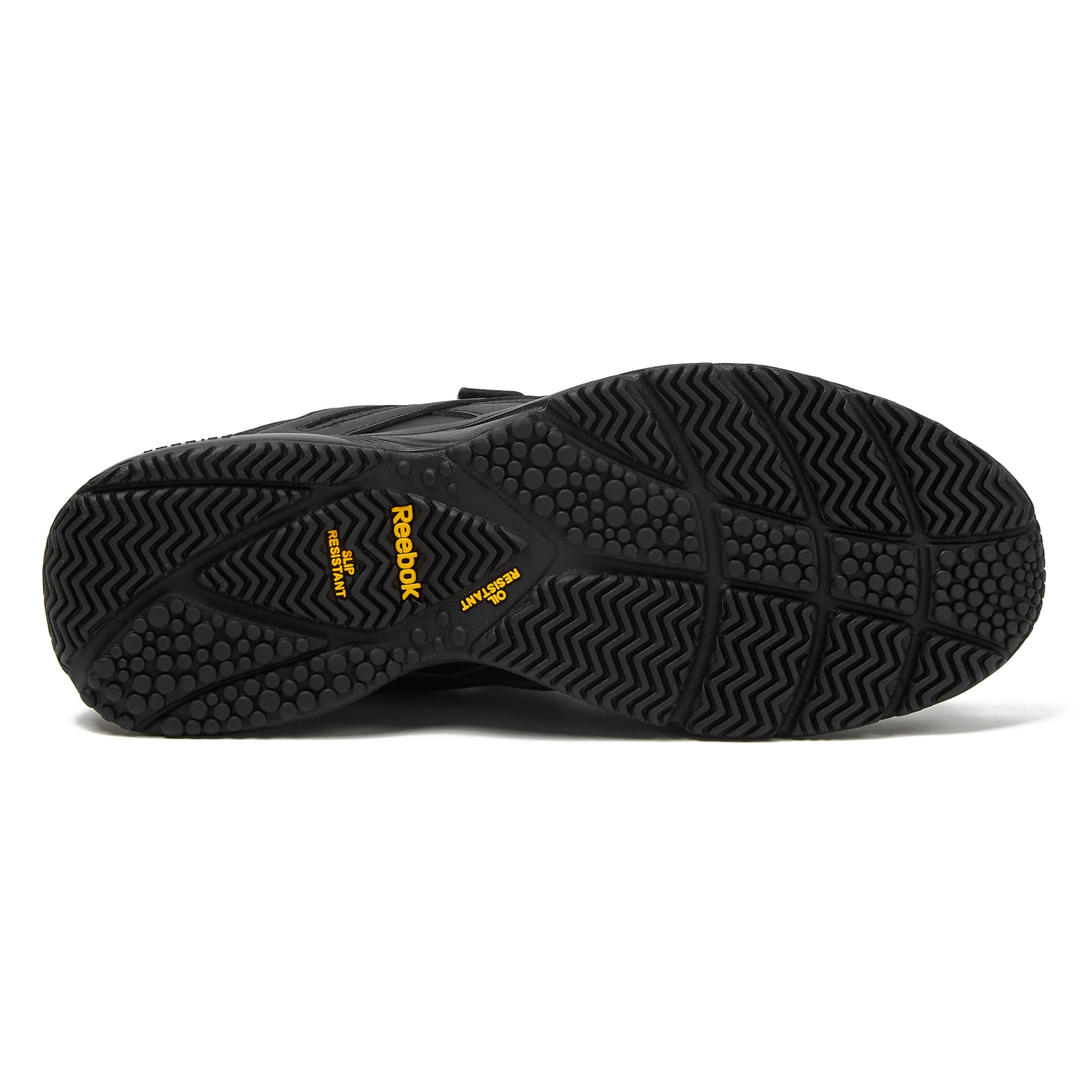 Reebok Work N Cushion 4.0 KC - Zapatos de trabajo antideslizantes para hombre, con gancho y bucle, color negro