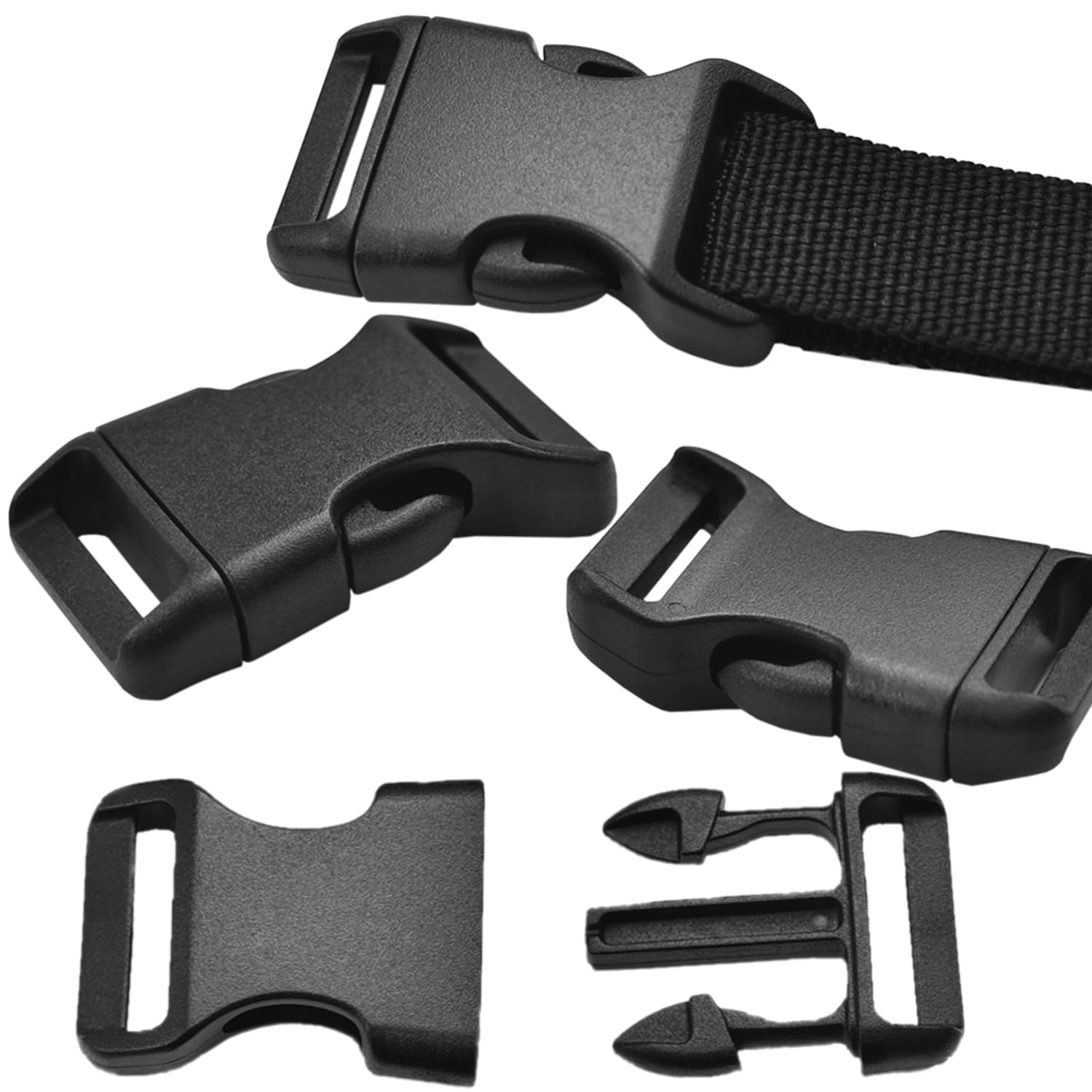 Gebogene Paracord-Armbandschnallen für Paracord-Armbänder, Schnalle, Hundehalsband-Schnalle, Rucksack-Gurt-Zubehör